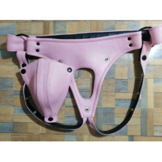 Pink Leather Jockstrap 37" - 40"