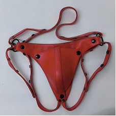 Leather Jockstrap Red 36" - 40" (ONE ONLY)