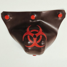 Biohazard symbol pouch Brown & Red